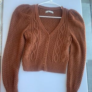 Cable Cropped Cardigan